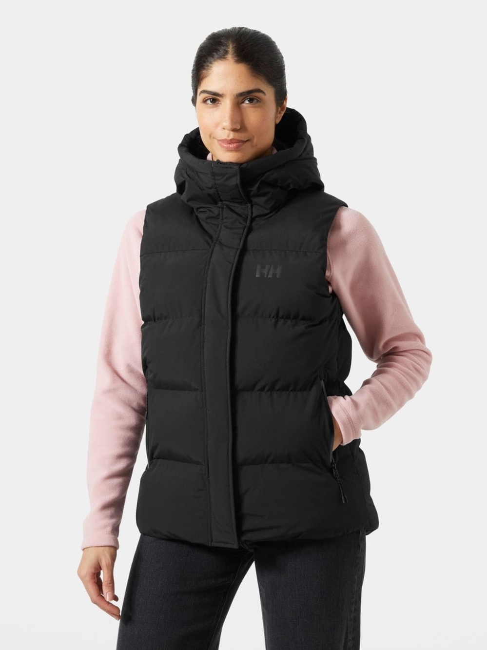 Helly Hansen Black Quilted Hooded Puffer Vest - EUC